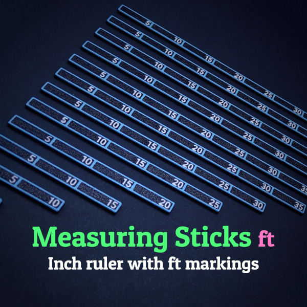 Measuring Sticks with ft markings